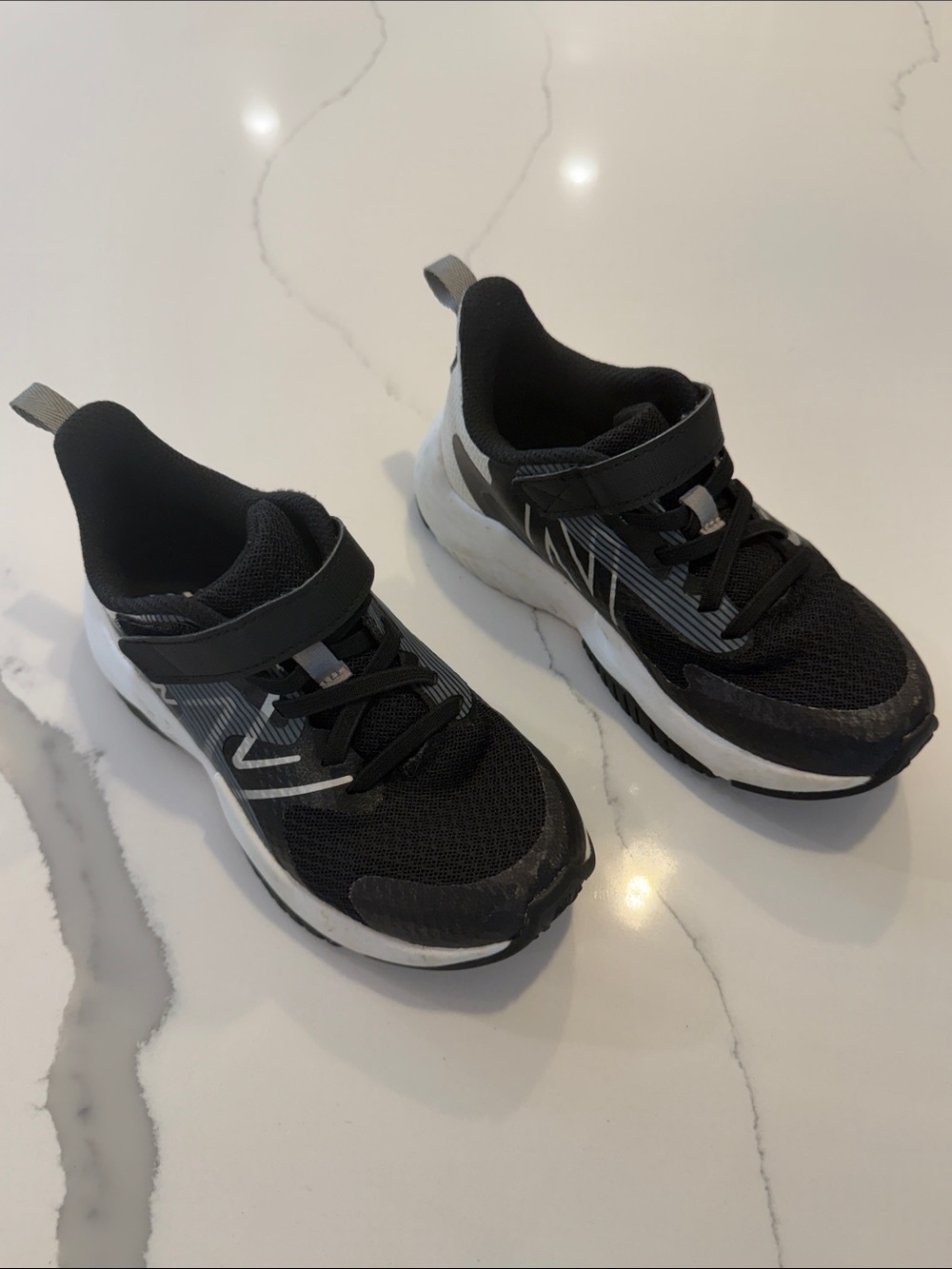 New Balance Black and White Athletic Sneakers - Comfortable Everyday Shoes